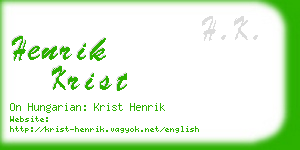 henrik krist business card